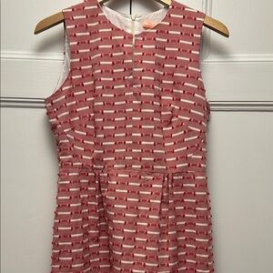 Vilagallo Red and White Patterned Kids Dress
